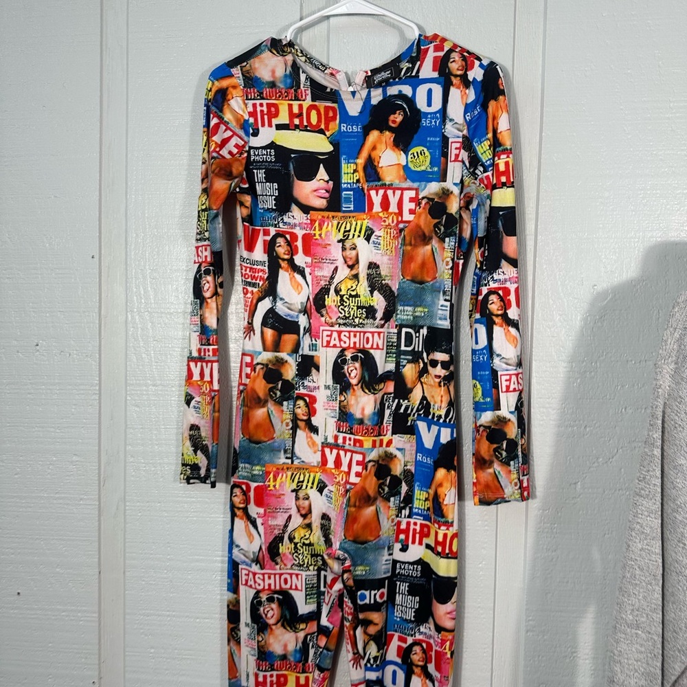 Vintage Harlem Bodycon Bodysuit Size Medium EUC - Picture 3 of 9